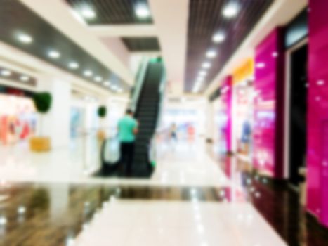 Abstract background of shopping mall, shallow depth of focus.