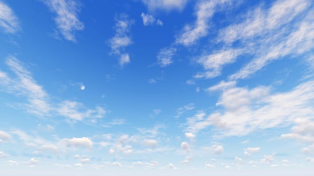 Cloudy blue sky abstract background, blue sky background with tiny clouds, 3d rendering

