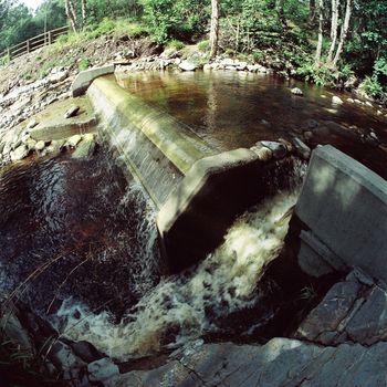 Color film image of barrage in Kingussie