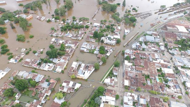 ARGENTINA, Concordia: Drone footage shows the flooded city of Concordia, Argentina on December 28, 2015. The flooding, caused by a dramatic rise in the level of the Rio Uruguay, had begun more than one week prior. The floods have caused the evacuation of more than 170,000 people in Uruguay, Paraguay, northern Argentina, and southern Brazil.
