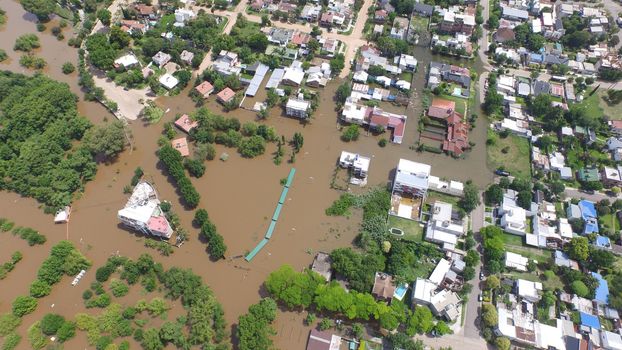 ARGENTINA, Colon: Drone footage shows the flooded city of Colon, Argentina on December 28, 2015. The flooding, caused by a dramatic rise in the level of the Rio Uruguay, had begun more than one week prior. The floods have caused the evacuation of more than 170,000 people in Uruguay, Paraguay, northern Argentina, and southern Brazil.