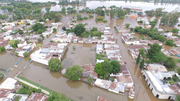 ARGENTINA, Concordia: Drone footage shows the flooded city of Concordia, Argentina on December 28, 2015. The flooding, caused by a dramatic rise in the level of the Rio Uruguay, had begun more than one week prior. The floods have caused the evacuation of more than 170,000 people in Uruguay, Paraguay, northern Argentina, and southern Brazil.