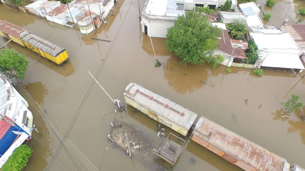 ARGENTINA, Concordia: Drone footage shows the flooded city of Concordia, Argentina on December 28, 2015. The flooding, caused by a dramatic rise in the level of the Rio Uruguay, had begun more than one week prior. The floods have caused the evacuation of more than 170,000 people in Uruguay, Paraguay, northern Argentina, and southern Brazil.