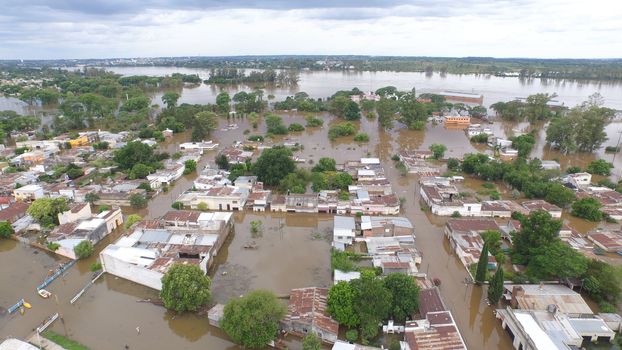 ARGENTINA, Concordia: Drone footage shows the flooded city of Concordia, Argentina on December 28, 2015. The flooding, caused by a dramatic rise in the level of the Rio Uruguay, had begun more than one week prior. The floods have caused the evacuation of more than 170,000 people in Uruguay, Paraguay, northern Argentina, and southern Brazil.