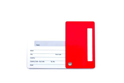 Name Tag for Luggage isolated on white background 