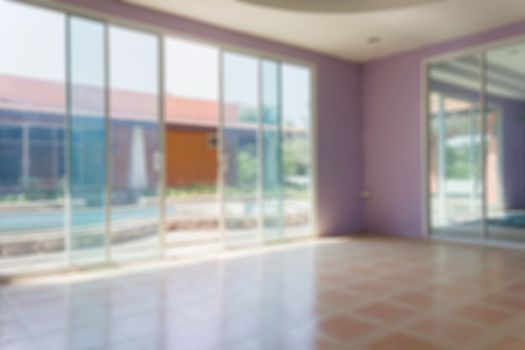 Blurred empty room, blank area or clear vacancy space room house or home office for background