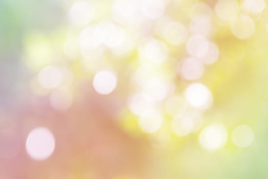 Dreamy soft glow pastel pink yellow white green romantic mood abstract bokeh background