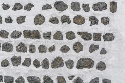 Background, stone wall plastered white