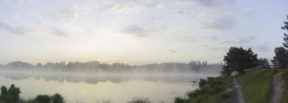 landscape with natural river, nature series