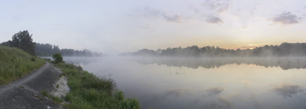 landscape with natural river, nature series