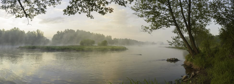 landscape with natural river, nature series