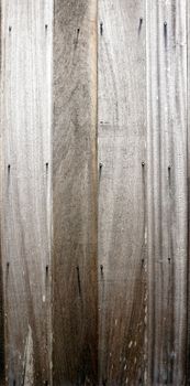 vintage Wooden strips wall with rivets vernecular outdoor material
