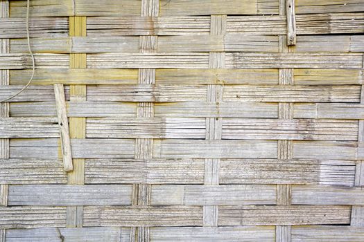 Woven bamboo strips wall vernecular outdoor in Laos