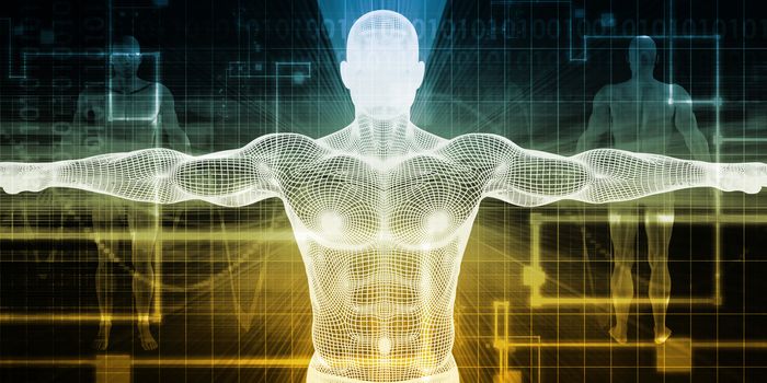 Healthcare Technology With a Human Body Scan Concept