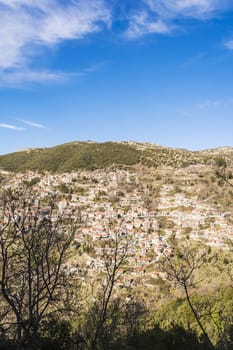 Picturesque mountain traditional village in Arcadia, Greece