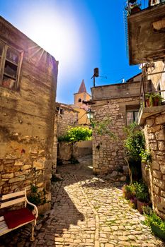 Town of Pirovac old stone street, Dalmatia, Croatia