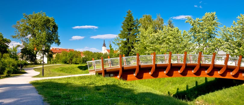 Town of Jastrebarsko park view, northern Croatia