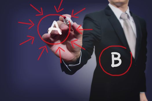 business man shoot option A

