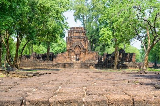 Prasat Mueang Sing Historical Park, Remains buildings of the ancient Khmer style temple attraction famous cultural in Sai Yok District, Kanchanaburi Province, Thailand