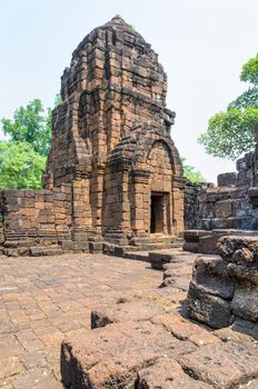 Prasat Mueang Sing Historical Park, Remains buildings of the ancient Khmer style temple attraction famous cultural in Sai Yok District, Kanchanaburi Province, Thailand
