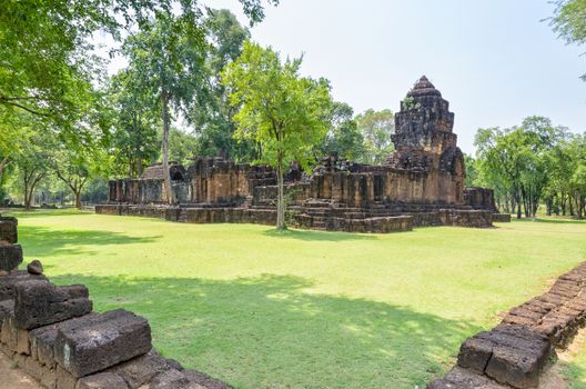 Prasat Mueang Sing Historical Park, Remains buildings of the ancient Khmer style temple attraction famous cultural in Sai Yok District, Kanchanaburi Province, Thailand