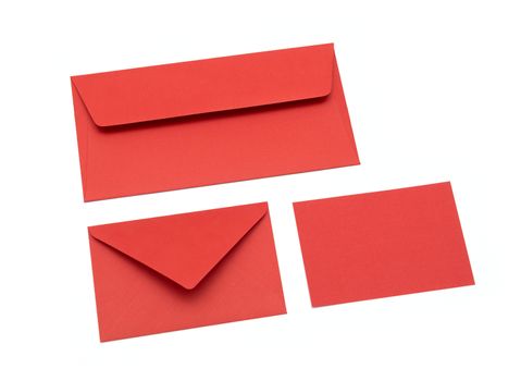 Red envelope on a white background