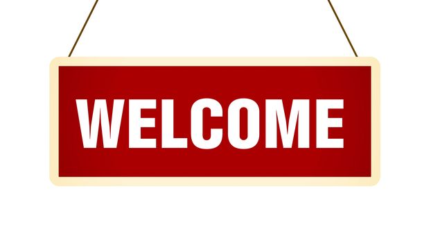 Illustration of Welcome Banner. 