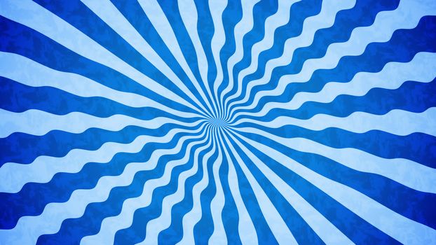 Blue Sun burst retro background design. 