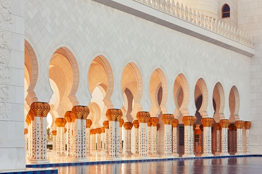 Mosque in Abu Dhabi, the capital city of the United Arab Emirate