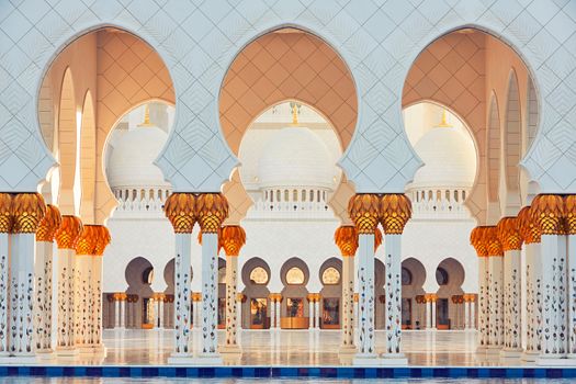 Mosque in Abu Dhabi, the capital city of the United Arab Emirate