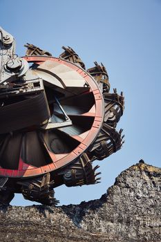 Huge mining machine in the coal mine