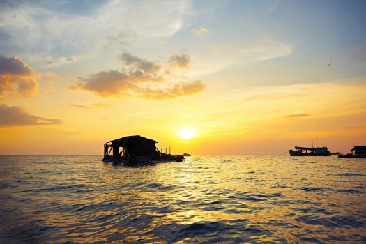 Fishing village on the sea - Phu Quoc island, Vietnam