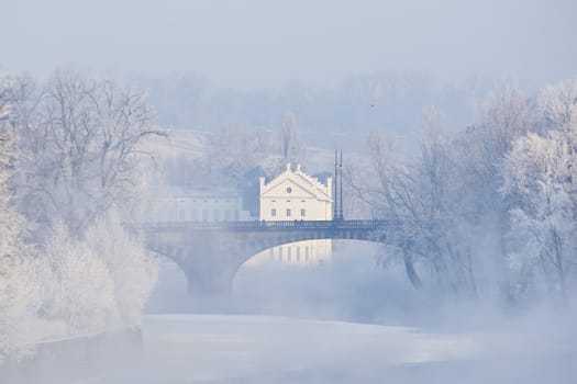 Frosty morning in Prague, Czech Republic