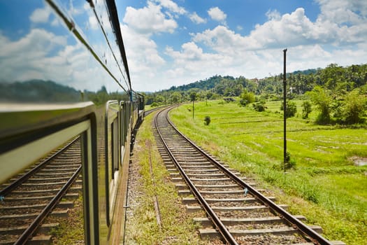 Train from Colombo to the mountains in the middle of Sri Lanka.