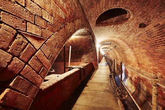 Underground old sewage treatment plant in Prague, Czech republic. 