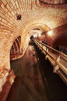 Underground old sewage treatment plant in Prague, Czech republic. 