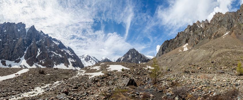 Beautiful view of a mountains landscape in Western Siberia, Altai mountains