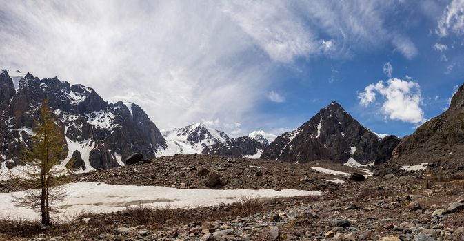 Beautiful view of a mountains landscape in Western Siberia, Altai mountains