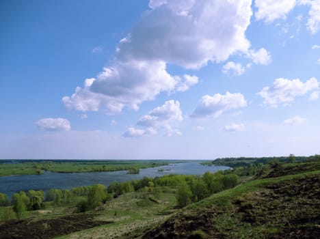 Beautiful landscape with river