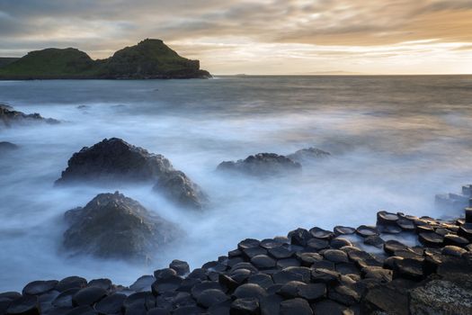 The Giants Causeway in County Antrim in Northern Ireland. A UNESCO World Heritage Site.