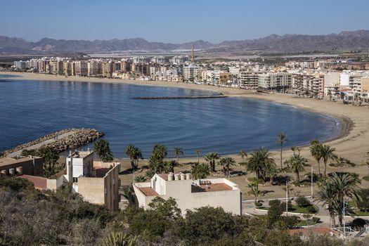 The Mediterranean port of Aguilas on the Costa Calida in Murcia in southeastern Spain