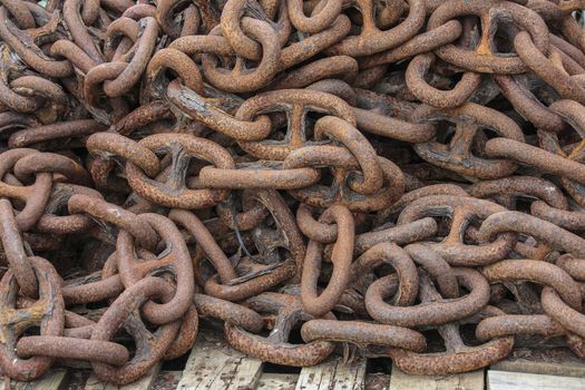 Industry - Pile of rusty old chains