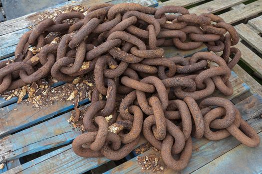 Industry - Pile of rusty old chains