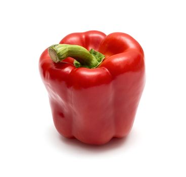 red bell pepper isolated on white background