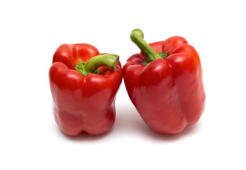 Sweet red pepper isolated on white background cutout