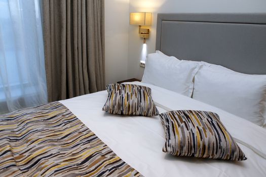 Nice bedroom with the big bed.
