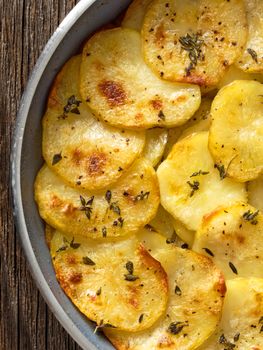 close up of rustic french golden anna potato