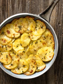 close up of rustic french golden anna potato