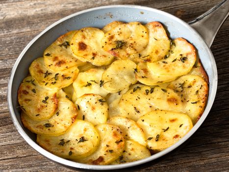 close up of rustic french golden anna potato