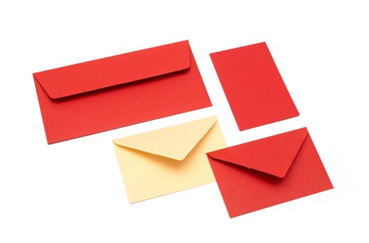 Red envelope on a white background